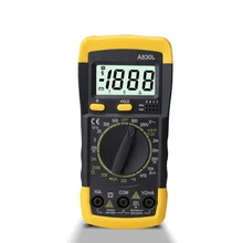 2021NEW 1Pcs A830L LCD Digital Multimeter AC DC Voltage Diode Freguency Multitester Current Tester Luminous Display with Buzzer
2021NEW 1Pcs A830L LCD Digital Multimeter AC DC Voltage Diode Freguency Multitester Current Tester Luminous Display with Buzzer