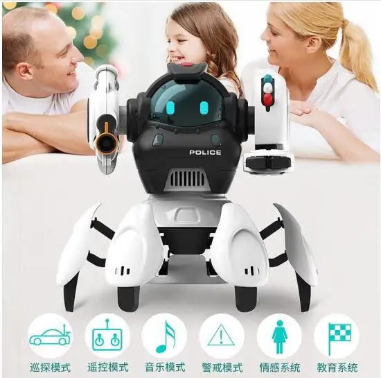 Si bo ke Sbk50001 Hexapod Space Interstellar Cops CHILDREN'S Toy Boy Remote Control Smart Early Education Robot
Si bo ke Sbk50001 Hexapod Space Interstellar Cops CHILDREN'S Toy Boy Remote Control Smart Early Education Robot