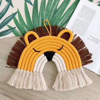 Pendant Rainbow Ornament Living Room Baby Children Hand Woven Modern Bedroom Cotton Rope Party Wall Hanging Home Fawn Lions
Pendant Rainbow Ornament Living Room Baby Children Hand Woven Modern Bedroom Cotton Rope Party Wall Hanging Home Fawn Lions