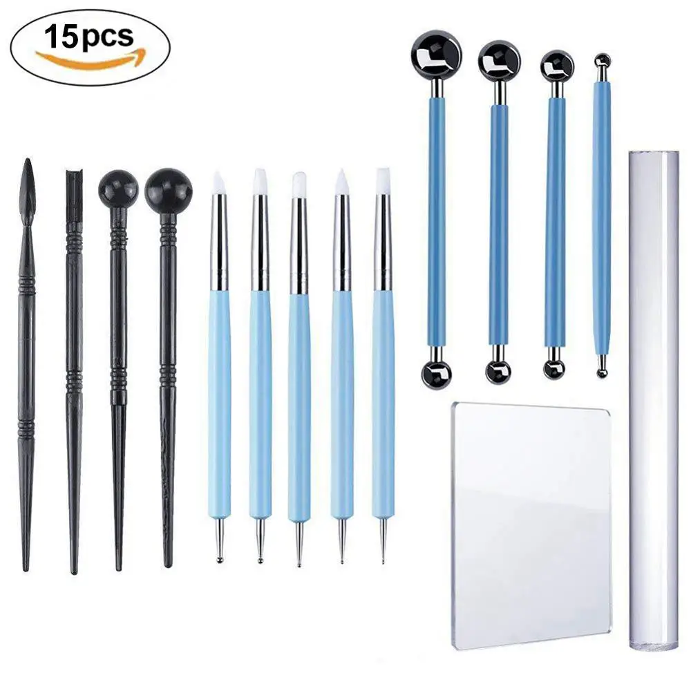 15 PCS /PACK Polymer Modeling Clay Sculpting Tools Pottery Ceramic Clay Indentation Tool DIY Cake Fondant Decoration Nail Art
15 PCS /PACK Polymer Modeling Clay Sculpting Tools Pottery Ceramic Clay Indentation Tool DIY Cake Fondant Decoration Nail Art