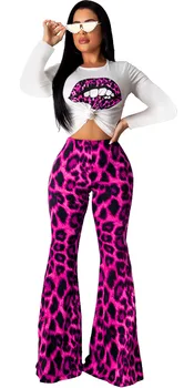 Autumn Winter Women Two Piece Set Top and Pants Plus Size Tracksuit Sweatsuit Outfit Leopard Lips Print Leopard Flare Pants Sets
Autumn Winter Women Two Piece Set Top and Pants Plus Size Tracksuit Sweatsuit Outfit Leopard Lips Print Leopard Flare Pants Sets