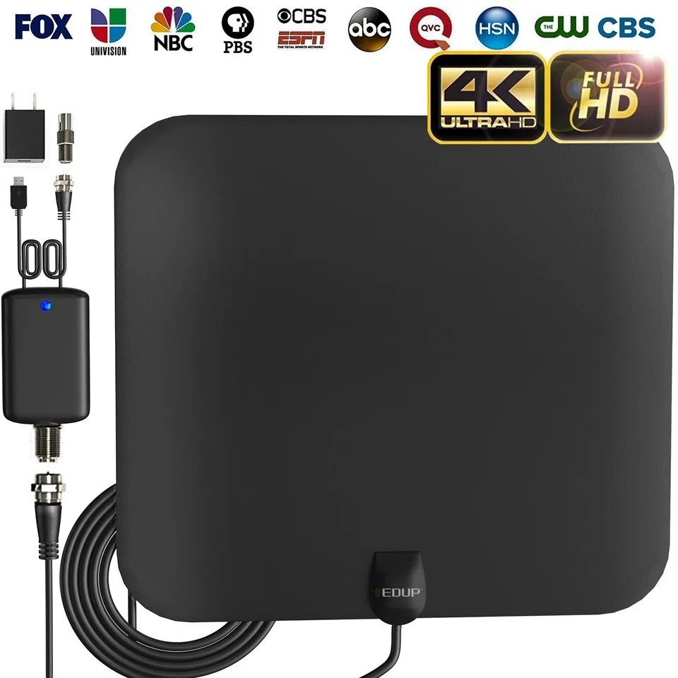 Edup TV Antenna 100 Miles 4K Big Range VHF Digital Amplified 100Mile with Amplifier HD HD TV Antenna
Edup TV Antenna 100 Miles 4K Big Range VHF Digital Amplified 100Mile with Amplifier HD HD TV Antenna