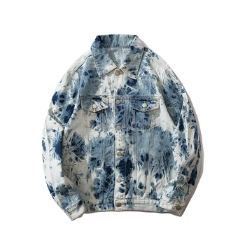 Japanese Harajuku Tie Dye White Jean Jacket for Men Urban Boys Streetwear Hip Hop Button Up White Denim Jacket Oversized
Japanese Harajuku Tie Dye White Jean Jacket for Men Urban Boys Streetwear Hip Hop Button Up White Denim Jacket Oversized
