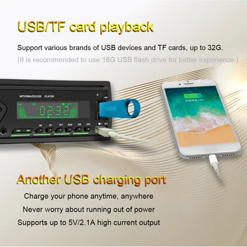 AUX In AM FM Car MP3 Player Support USB Radio Receiver With Bluetooth Wireless Multicolor Backlight Remote Control LCD Display
AUX In AM FM Car MP3 Player Support USB Radio Receiver With Bluetooth Wireless Multicolor Backlight Remote Control LCD Display
