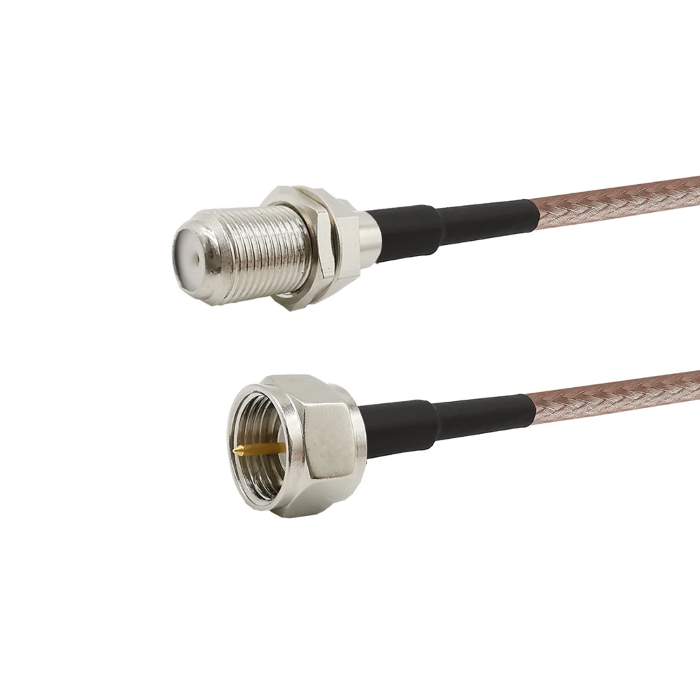F-type Male to F Female Connector RG316D Double Shield Cable 50 Ohm F Connectors TV Satellite Cables
F-type Male to F Female Connector RG316D Double Shield Cable 50 Ohm F Connectors TV Satellite Cables