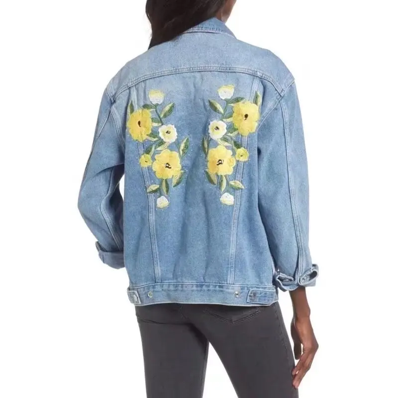 Bn95 New Style Western Style Women's Back Embroidered Loose-Fit BF Jacket Denim Top Fashion Coat
Bn95 New Style Western Style Women's Back Embroidered Loose-Fit BF Jacket Denim Top Fashion Coat