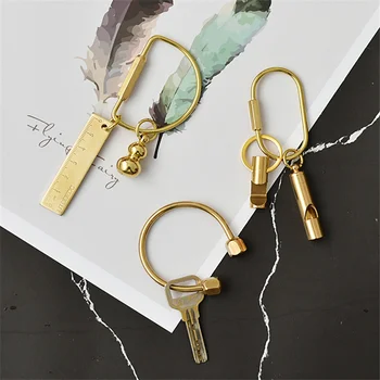 Nordic Creative Keychain Golden Brass Solid Pendant Pendant Personality Metal Couple Keyring Modern Light luxury Storage
Nordic Creative Keychain Golden Brass Solid Pendant Pendant Personality Metal Couple Keyring Modern Light luxury Storage
