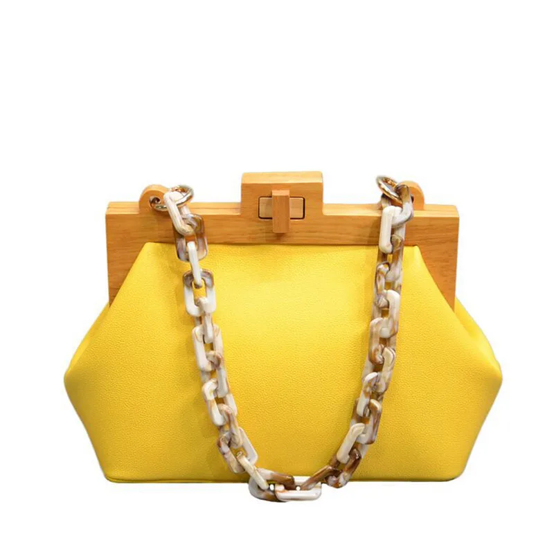 Luxury Acrylic Chain Women's Handbag High Quality Wooden Clip Crossbody Bags for Women Designer Pu Leather Ladies Hand Bags Sac
Luxury Acrylic Chain Women's Handbag High Quality Wooden Clip Crossbody Bags for Women Designer Pu Leather Ladies Hand Bags Sac