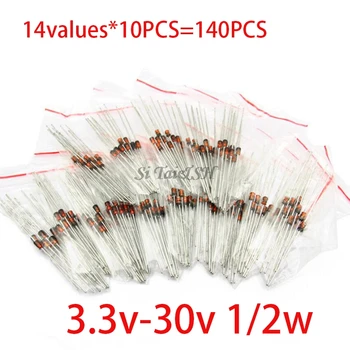 14values*10PCS=140PCS 0.5W regulator 3.3v-30v 1/2w Zener Diode component Assorted kit package new and original
14values*10PCS=140PCS 0.5W regulator 3.3v-30v 1/2w Zener Diode component Assorted kit package new and original