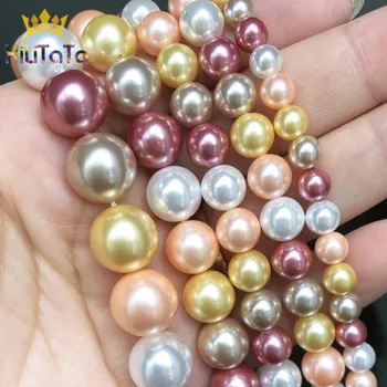 6 8 10 12mm Brown Purple Colorful Shell Pearl Beads Round Loose Spacer Beads For DIY Jewelry Making Bracelet Accessories 15'' 
6 8 10 12mm Brown Purple Colorful Shell Pearl Beads Round Loose Spacer Beads For DIY Jewelry Making Bracelet Accessories 15''