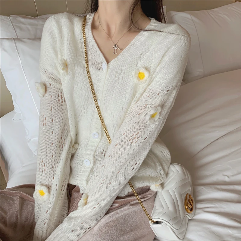 Oh So Cute! Yellow Flower Women Cardigan Thin Style Short Knitted Jumper Pull Femme Autumn Jersey Mujer
Oh So Cute! Yellow Flower Women Cardigan Thin Style Short Knitted Jumper Pull Femme Autumn Jersey Mujer
