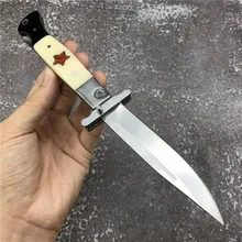 2021NEW Russian Finka NKVD KGB wit EDC Manual Folding Pocket knife black and white resin handle 440C blade Mirror Finish
2021NEW Russian Finka NKVD KGB wit EDC Manual Folding Pocket knife black and white resin handle 440C blade Mirror Finish