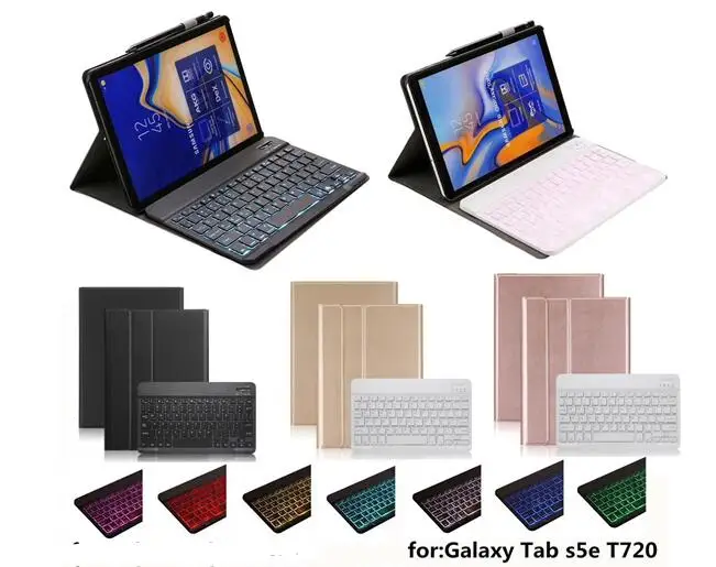 Bluetooth Keyboard Case for Samsung Galaxy Tab S5e 10.5 2019 SM-T720 SM-T725 Tablet Fabric with 7 Backlit Light Keyboard Cover
Bluetooth Keyboard Case for Samsung Galaxy Tab S5e 10.5 2019 SM-T720 SM-T725 Tablet Fabric with 7 Backlit Light Keyboard Cover