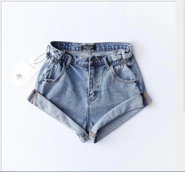 Фото 2019 летние джинсовые шорты с высокой талией женские повседневные | Широкие джинсы (4000127456271)
