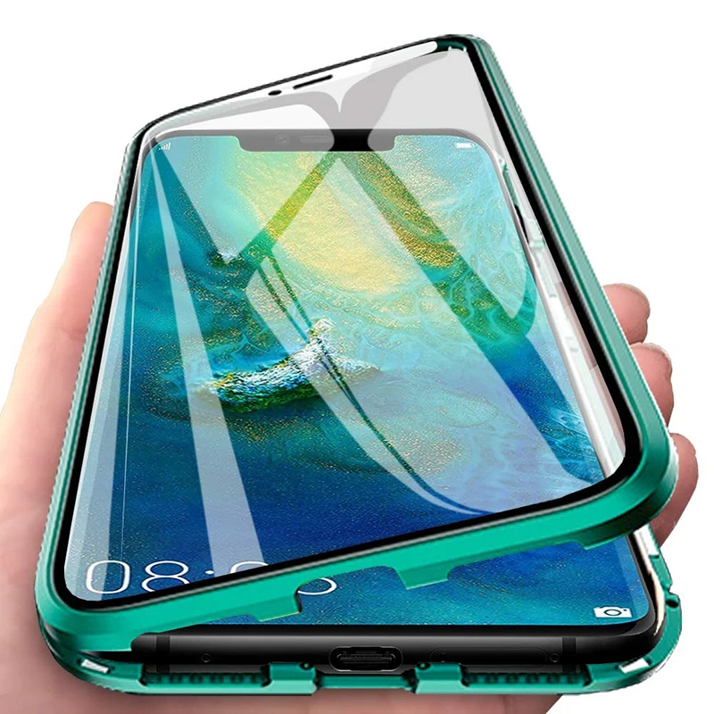 Magnetic Absorption Flip Phone Cases for Huawei Mate 10 10Pro 10lite Back Cover Metal Glass Mate10 Mate10Pro Mate10Lite Pro Lite | Мобильные