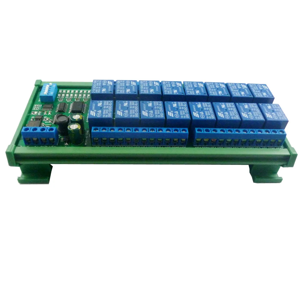 DC 12V DIN35 C45 Rail Box 16 Channel RS485 Relay Module Modbus RTU UART Control Switch Board for PLC PTZ Camera Motor LED
DC 12V DIN35 C45 Rail Box 16 Channel RS485 Relay Module Modbus RTU UART Control Switch Board for PLC PTZ Camera Motor LED