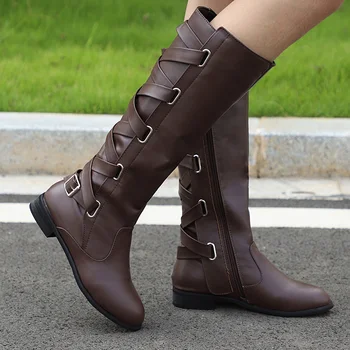 Women Platform Boots with Round Toe High tube Boots Autumn Fashion Casual Shoes
Women Platform Boots with Round Toe High tube Boots Autumn Fashion Casual Shoes