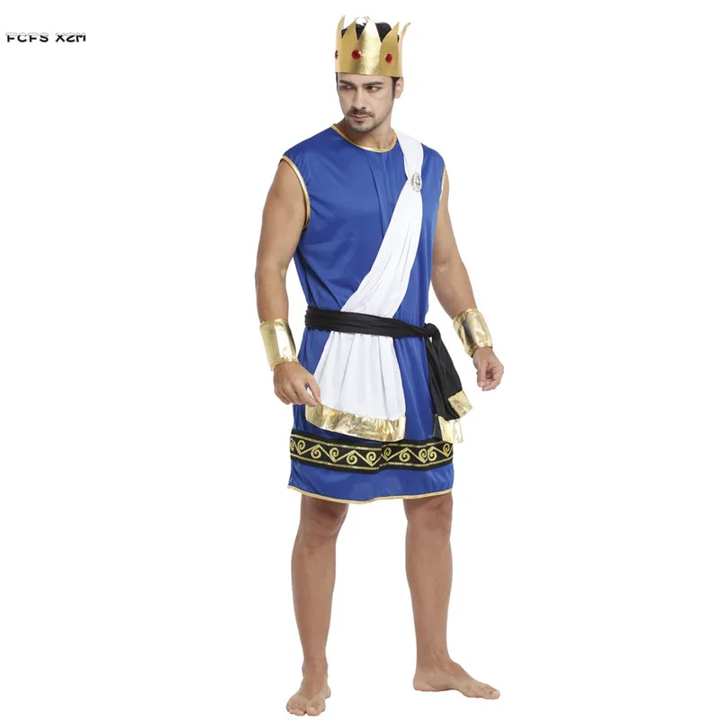 Фото Мужской костюм короля на Хэллоуин для взрослых древняя греческая мифология