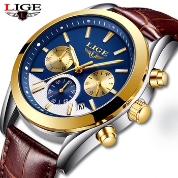 Relogio Masculino LIGE Mens Watches Top Brand Luxury Gold Blue Sport Watch Men Classic Fashion Dial Waterproof Date Quartz Clock 
Relogio Masculino LIGE Mens Watches Top Brand Luxury Gold Blue Sport Watch Men Classic Fashion Dial Waterproof Date Quartz Clock