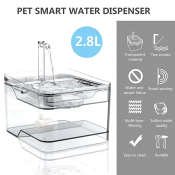 2020 Pet Fountain Cat Water Feeder Fountain Dog Water Dispenser Transparent Intelligent Induction Super Silent Water Feeder 30E
2020 Pet Fountain Cat Water Feeder Fountain Dog Water Dispenser Transparent Intelligent Induction Super Silent Water Feeder 30E