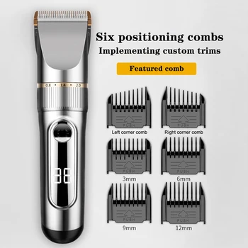 New Hair Clippers Cordless Rechargeable Led Display with 6 Guide Combs Two Modes Suitable for Adults and Children Shaver Trimmer
New Hair Clippers Cordless Rechargeable Led Display with 6 Guide Combs Two Modes Suitable for Adults and Children Shaver Trimmer