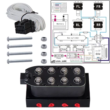 Universal pneumatic shock absorber 1/4" 4-corner solenoid valve unit , Air ride suspension Manifold Solenoid valve (0-300psi)
Universal pneumatic shock absorber 1/4" 4-corner solenoid valve unit , Air ride suspension Manifold Solenoid valve (0-300psi)
