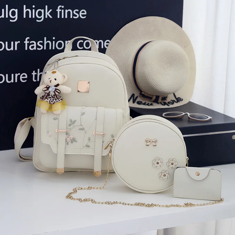 Backpack Korean-style Pu Assortments Flower Soft Surface Backpack Solid Color Rivet Backpack Embroidered Fashion Simple Trend
Backpack Korean-style Pu Assortments Flower Soft Surface Backpack Solid Color Rivet Backpack Embroidered Fashion Simple Trend