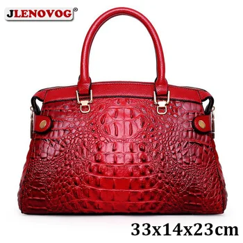 Genuine Leather Full Grain Crocodile Shoulder Purse Top Brand Luxury Design Women Handbags Crossbody Satchel Bag Black Green Red
Genuine Leather Full Grain Crocodile Shoulder Purse Top Brand Luxury Design Women Handbags Crossbody Satchel Bag Black Green Red