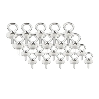 20pcs Sterling Silver Eye Pins Pearl Cup Bail Charm Connector Findings Craft
20pcs Sterling Silver Eye Pins Pearl Cup Bail Charm Connector Findings Craft
