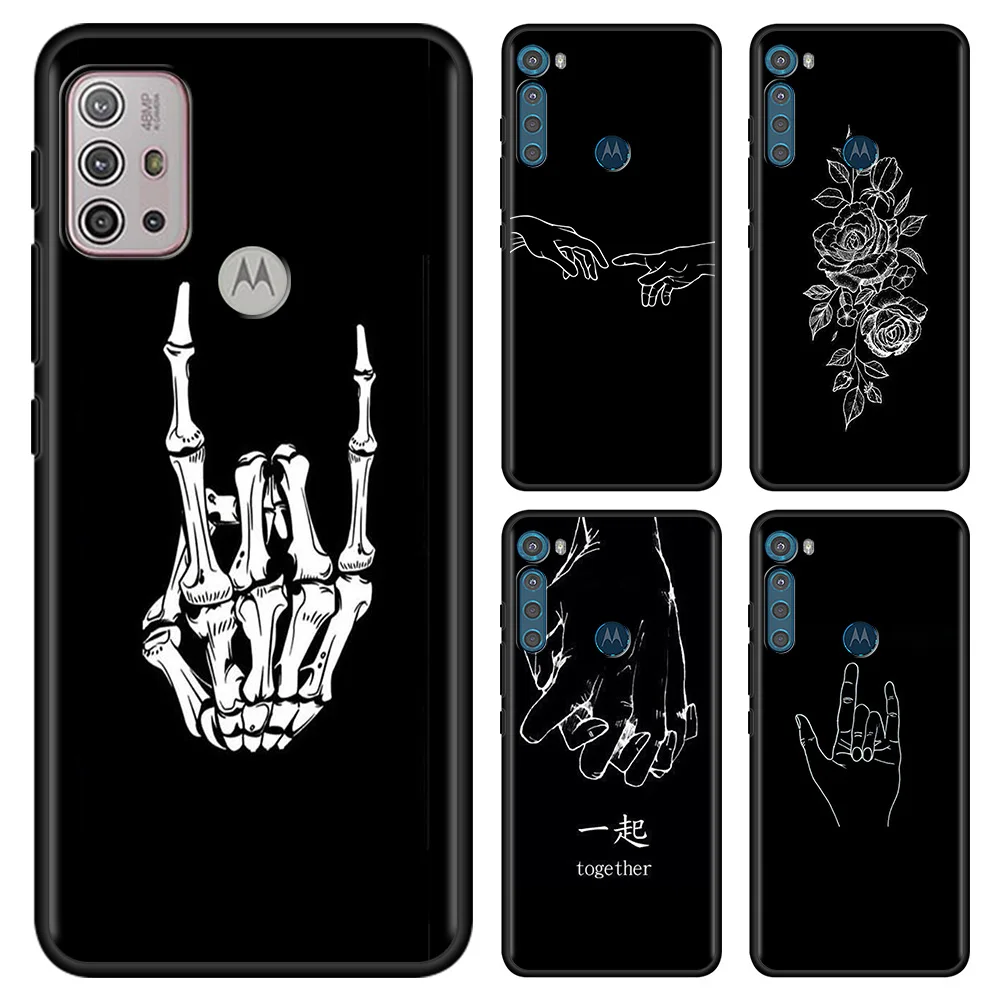 Для MOTOROLA One Fusion G10 G9 G8 Plus Play Power G20 G30 G40 G50 G60 E6s Edge 20 Pro Lite Shell Music Flower Couple Lovers | Мобильные