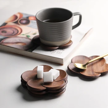 Walnut Wood Coasters Placemats Flower Shape Natural Matrial Desktop Decor Heat Resistant Drink Mat Home Table Tea Coffee Cup Pad
Walnut Wood Coasters Placemats Flower Shape Natural Matrial Desktop Decor Heat Resistant Drink Mat Home Table Tea Coffee Cup Pad