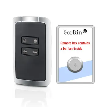 GORBIN 4 Buttons Smart Car Key for Renault Megane 4 Talisman Espace 5 Kadjar Koleo 2015 Car Remote Key 4A Chip 433Mhz
GORBIN 4 Buttons Smart Car Key for Renault Megane 4 Talisman Espace 5 Kadjar Koleo 2015 Car Remote Key 4A Chip 433Mhz