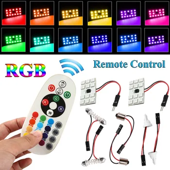 Remote Control 2X T10 5050 12 SMD RGB Car Roof Dome Reading LED Light Lamp Bulb with Different Control Modes
Remote Control 2X T10 5050 12 SMD RGB Car Roof Dome Reading LED Light Lamp Bulb with Different Control Modes