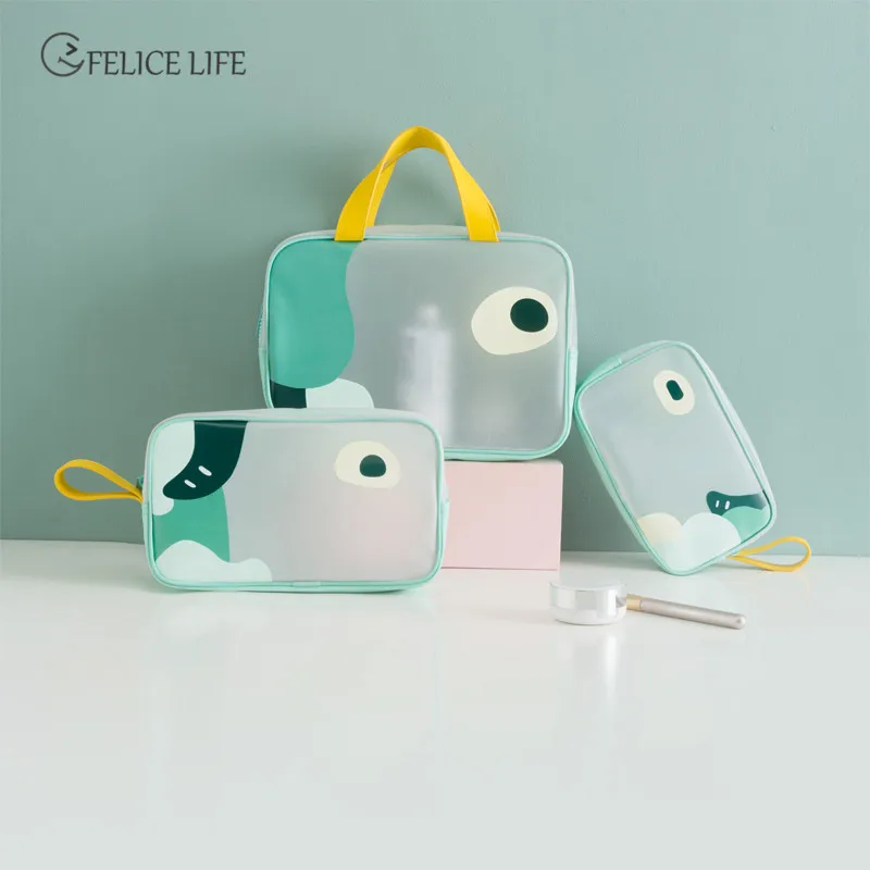 Portable Transparent Cosmetic Bag Cute Cartoon Travel Makeup Brushes Case Dust-proof PVC Zipper Toiletry Organizer Bag
Portable Transparent Cosmetic Bag Cute Cartoon Travel Makeup Brushes Case Dust-proof PVC Zipper Toiletry Organizer Bag