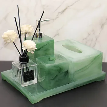 Luxury Green Bathroom Accessories Set Toilet Tissue Box Hand Sanitizer Bottle Soap Dispenser Restroom Decoration Storage Tray To
Luxury Green Bathroom Accessories Set Toilet Tissue Box Hand Sanitizer Bottle Soap Dispenser Restroom Decoration Storage Tray To