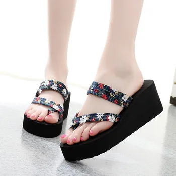 Wedge Slippers Women Flip Flop Flower Shoes for Women Sandals Mules High Heels Slippers Shoes Woman Sexy Home Slippers Summer
Wedge Slippers Women Flip Flop Flower Shoes for Women Sandals Mules High Heels Slippers Shoes Woman Sexy Home Slippers Summer