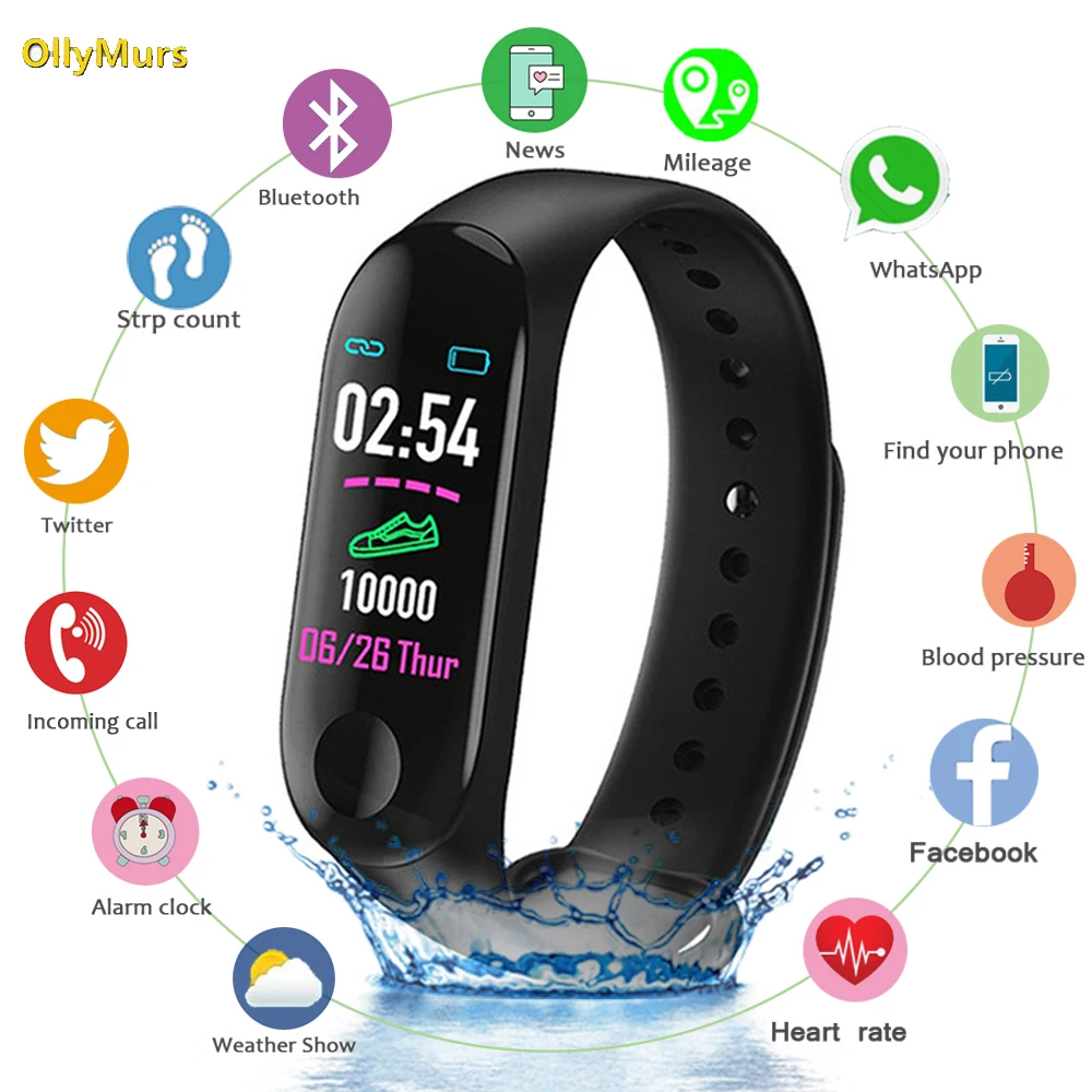 M3 Plus Men's Smart Watch Color Screen IP67 Waterproof Smart Watch Blood Pressure Heart Rate Activity Fitness Tracker Men Watch
M3 Plus Men's Smart Watch Color Screen IP67 Waterproof Smart Watch Blood Pressure Heart Rate Activity Fitness Tracker Men Watch