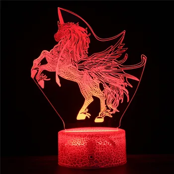 Angle Unicorn New Cartoon Sky Horse 3D LED Night Light 7 Color Change Baby Sleep Table Lamp Home Decor Holiday Kids B-Days Gift
Angle Unicorn New Cartoon Sky Horse 3D LED Night Light 7 Color Change Baby Sleep Table Lamp Home Decor Holiday Kids B-Days Gift