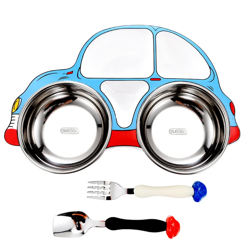 304 Stainless Steel Children's Car Dinner Plate Baby Food Supplement Rice Bowl Free Fork Spoon Children's Tableware Combination
304 Stainless Steel Children's Car Dinner Plate Baby Food Supplement Rice Bowl Free Fork Spoon Children's Tableware Combination