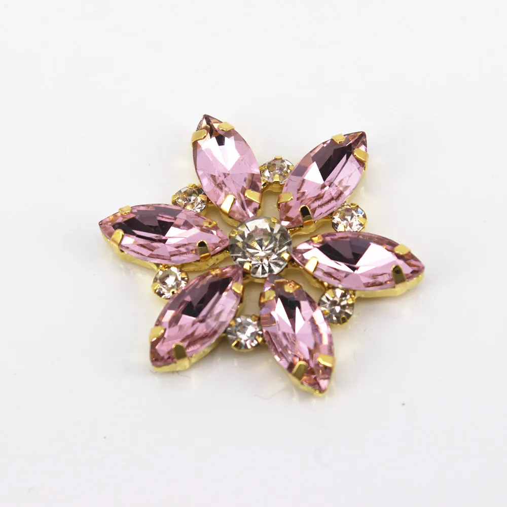 Pink Crystal Shoes Accessories Sewing On Fashion Flower Crystal Wedding Rhinestones Applique For Women DIY Wedding Evening Dress 
Pink Crystal Shoes Accessories Sewing On Fashion Flower Crystal Wedding Rhinestones Applique For Women DIY Wedding Evening Dress