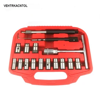 VEHTRKACNTOL 17pcs/set Car Diesel Injector Seat Cutter Fuel Injector Nozzle Seat Cleaner Cutter Remover
VEHTRKACNTOL 17pcs/set Car Diesel Injector Seat Cutter Fuel Injector Nozzle Seat Cleaner Cutter Remover
