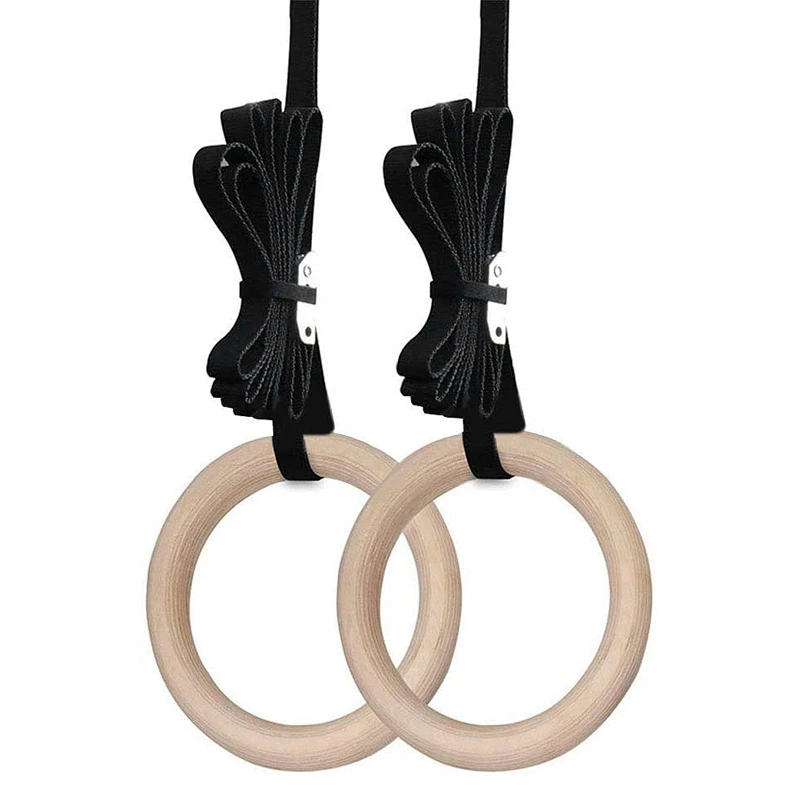 Gymnastic Rings Olympic Gym Rings with Heavy Duty Adjustable Straps Wooden Gym Rings for Pull Ups and Dips
Gymnastic Rings Olympic Gym Rings with Heavy Duty Adjustable Straps Wooden Gym Rings for Pull Ups and Dips