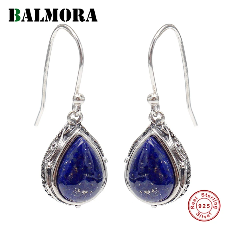 BALMORA 925 Sterling Silver Dark Blue Lapis Lazuli Water Drop Earrings for Women Lover Mother Gift Elegant Jewelry 
BALMORA 925 Sterling Silver Dark Blue Lapis Lazuli Water Drop Earrings for Women Lover Mother Gift Elegant Jewelry