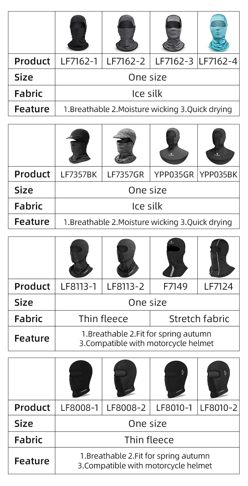 ROCKBROS Summer Winter Face Mask Cycling Fishing Training Face Scarf Balaclava Windproof Soft Sport Mask Motorcycle Headgear ROCKBROS Summer Winter Face Mask Cycling Fishing Training Face Scarf Balaclava Windproof Soft Sport Mask Motorcycle Headgear