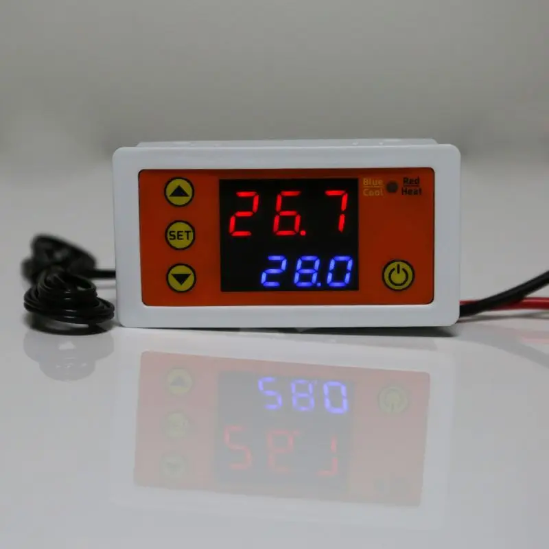 AC 110V-220V/DC 12V LED Digital Thermostat Temperature Controller Regulator Heating Cooling Control Instrument with Buzzer
AC 110V-220V/DC 12V LED Digital Thermostat Temperature Controller Regulator Heating Cooling Control Instrument with Buzzer