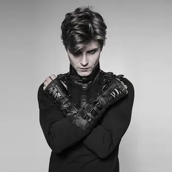 Punk Rave Men's Steampunk Faux Leather Gloves WS-278SSM
Punk Rave Men's Steampunk Faux Leather Gloves WS-278SSM