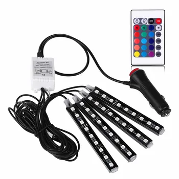 2020 New Colorful RGB Light Bar 9LED Ambient Light Car Interior Decorative Light Foot Well Light Strip With Remote Control #Ger
2020 New Colorful RGB Light Bar 9LED Ambient Light Car Interior Decorative Light Foot Well Light Strip With Remote Control #Ger