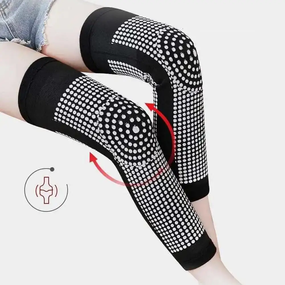 1 Pair Dot Matrix Self Heating Knee Pads Brace Sports Kneepad Tourmaline Knee Support