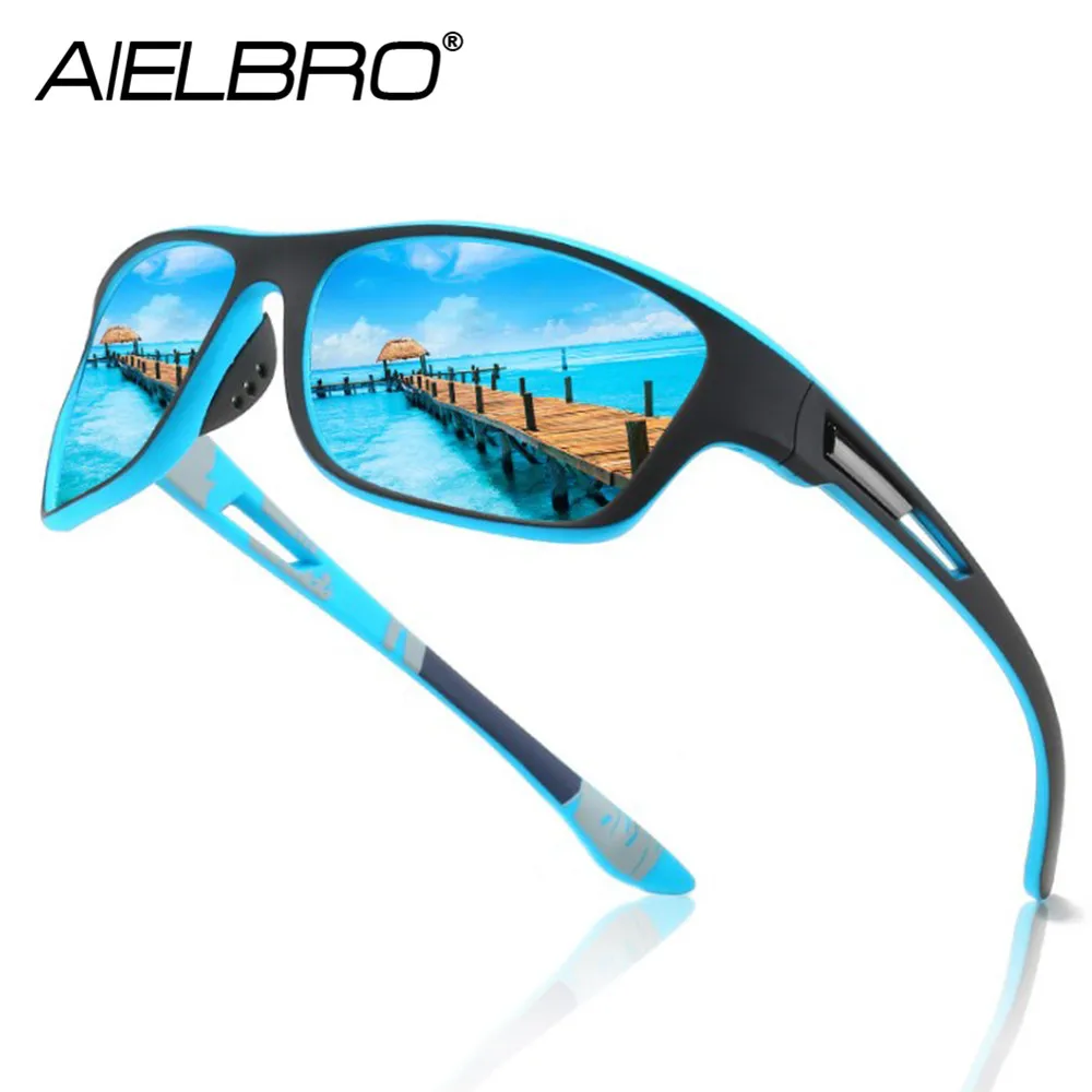 

AIELBRO Cycling Sunglasses Polarized Men's Sunglasses Bicycle Protection Sunglasses Polarizing Glasses Sunglasses for Men