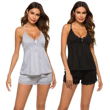 2020 Spring and Summer Best Selling Sling Leisure Tops Sexy Casual Comfortable Cool Breathable Pajamas Set Wholesale
2020 Spring and Summer Best Selling Sling Leisure Tops Sexy Casual Comfortable Cool Breathable Pajamas Set Wholesale